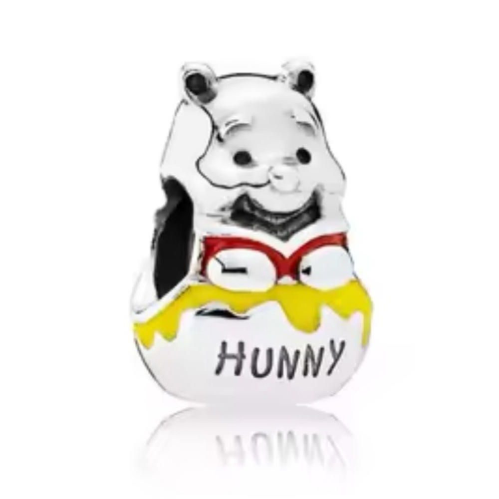 NWOT Disney, Winnie the Pooh Honey Pot Pooh Charm Sterling Silver 925